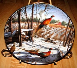 The David Maass Pheasant Plate Collection A Winter Rainbow Danbury