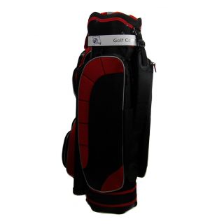 Bandon Golf Cart Bag Red Black Individual Dividers Oversized Putter
