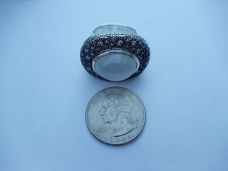 David Yurman Moon Stone Diamonds Starlight Ring Size 7 1 2