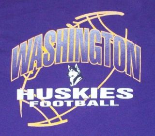  UW Washington Huskies Football T Shirt L College Football Dawgs