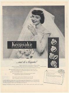 1954 Keepsake Diamond Wedding Rings Juliet Newell Vista Olympic Bride