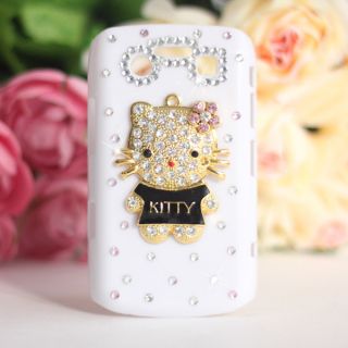 DIY Luxury Gold Hello Kitty Bling Diamond Hard Back Case Fr BlackBerry