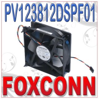 FOXCONN Case Fan Model PV123812DSPF01 DC 12V .90A 4 Wire 120mm x 120mm