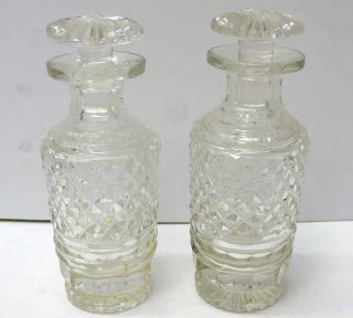  Silver Cruet with 8 Crystal Condiment Bottles 1817 Thomas Dicks