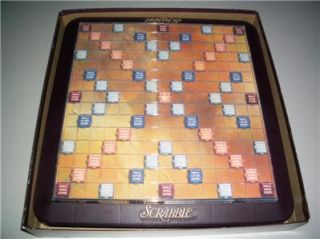 Deluxe Edition Scrabble Turntable Crossword Game Mint
