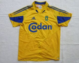 BRONDBY IF, HOME FOOTBALL JERSEY BY ADIDAS, DENMARK , MADE IN