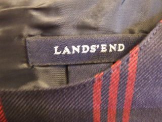New Lands End Uniform Jumper Dress Red Plaid 8 $45 00
