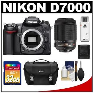 Nikon D7000 Digital SLR Camera 55 200mm VR Zoom Lens Kit Black 16 2 MP