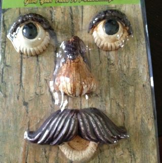 Funny Mustache Tree Face Yard Fence Decoration Or Home Decor