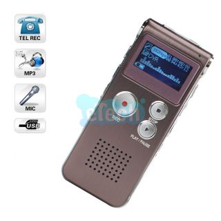 New 2GB Digital Voice Recorder Dictaphone MP3 Player Rechargeable