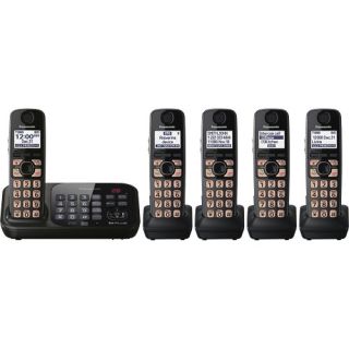 Panasonic DECT 6.0 Cordless Answering System with 5 Handsets KXTG4745B