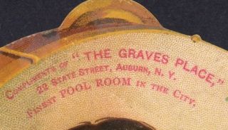 CA 1800s Graves Place Citys Best Pool Room Auburn NY