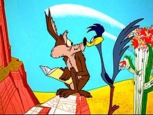 Wile E. Coyote (left) and Road Runner (right) in To Beep or Not to