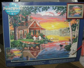 Dimensions Sunset Cabin Paint by Number Kit