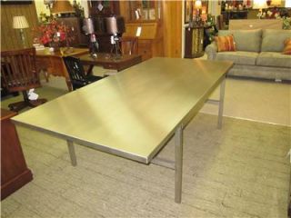  German Stainless Steel Dining Table HUGE Retails 7k SOLID CORE