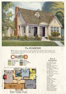 1927 Colorkeed house design plan for the IDAHOME house model