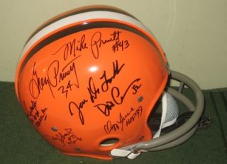 Cleveland Browns NFL TK Throwback Helmet 1962 1974 Signed Kardiac Kids