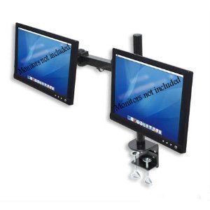 Dual LCD Monitor Stand desk clamp holds up to 24 lcd monitors