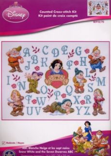 DMC Disney Cross Stitch Kit Snow White Alphabet Sampler