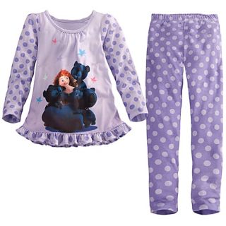 Girls Disney Brave Merida Fall Winter PJs Set Size 10