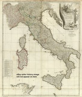 1771 Very Very Large Detailed Map Italy Italia