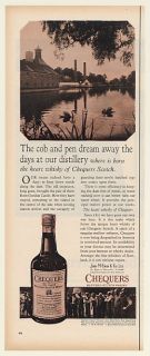 1967 Chequers Scotch Whisky Swans Distillery Ad