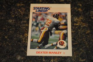 1988 Dexter Manley Starting Lineup Card Redskins