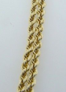 14K YELLOW DIAMOND MARYJO NAME PLATE ROPE CHAIN NECKLACE 20
