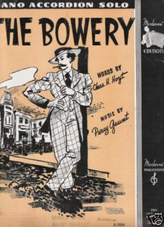 Bowery Show Tune from 1890s 1939 Sheet Music re Society Girl on Bawdy