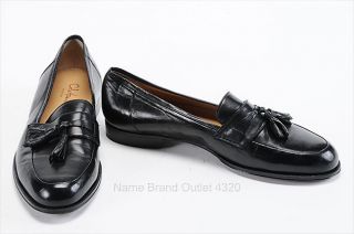 COLE HAAN COLLECTION 10 D Dennehy NAPA TASSEL BLACK leather loafer
