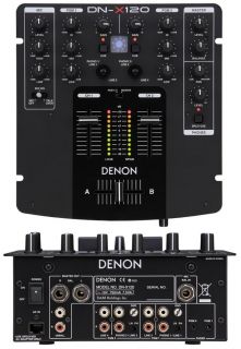 Denon DJ DN x120 Pro Audio 2 Channel Compact Mobile or Club Mixer