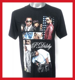 Diddy Hip Hop T Shirt Black Size Medium