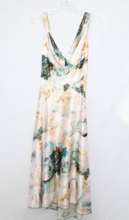 Diane Von Furstenberg Multi Color Irma Silk Sleeveless Long Dress Gown