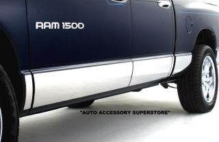 02 08 Dodge RAM Quad Cab Stainless Rocker Panels Top Quality Easy