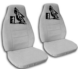 Gorgeous Barrel Racing Design Car Seat Covers Silver
