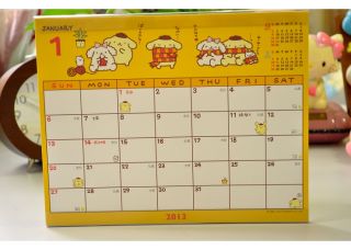 2013 Pom Pom Purin Desk Calendar Plan 19 x 15 cm / 7.5 x 5.9 w