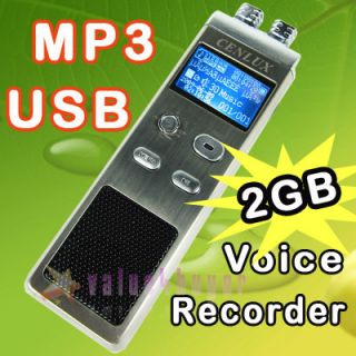Digital Voice Recorder Dictaphone Pen MP3 USB 2GB C60