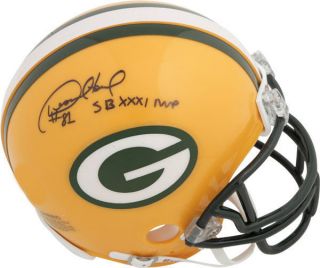Desmond Howard Signed Green Bay Packers MVP Mini Helmet COA