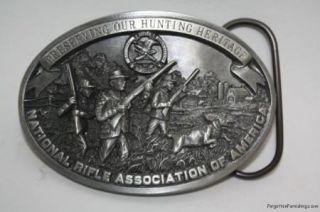 National Rifle Association of America Hunting Heritage Belt Buckle NRA