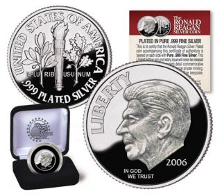 Ronald Reagan Silver Dime with Box COA Must See
