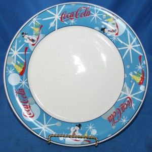 Coca Cola Coke Laughing Snowmen Dinnerware Dinner Plate S
