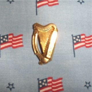 Repro CW Small Irish Harp Hat Badge