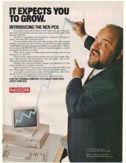 1985 Dom DeLuise NCR PC6 Computer Expects You to Grow Ad