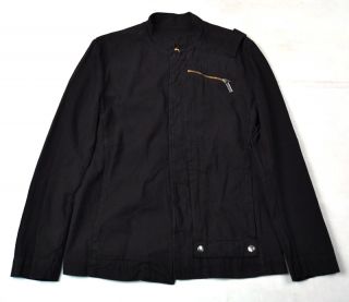 DIRK BIKKEMBERGS Black Cotton Linen Button Jacket 48 NWT