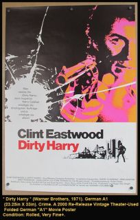 Original Dirty Harry 2000 Movie Poster Clint Eastwood Reni Santoni