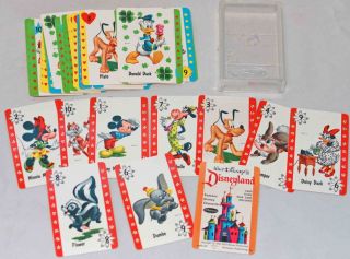  Whitman Disneyland Card Game Complete VGC Mickey Donald w Case