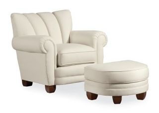 Thomasville Furniture Bogart Martini Leather Arm Chair