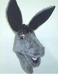 Large Gray Donkey Puppet for Ministry 20 Tall