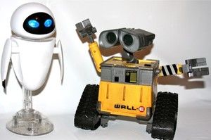 DISNEY INTERACTIVE INTERACTION WALL E AND EVE ROBOTS TALKING THINKWAY