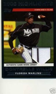 2007 Topps Dontrelle Willis Marlins Jersey Card